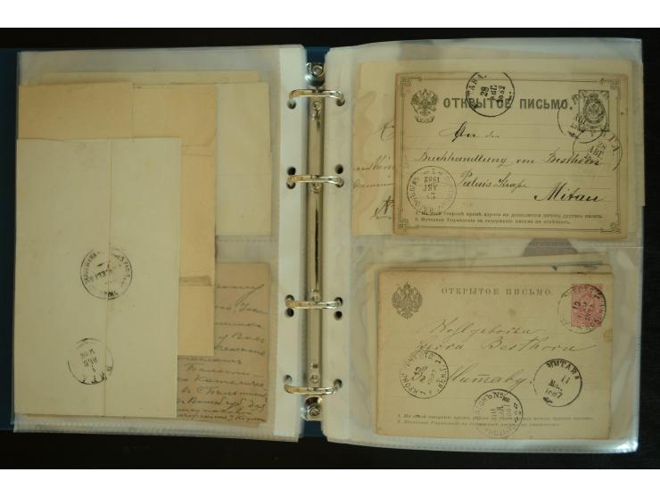 1728/1919(ca.), RIGA, umfangreiche nd hochinteressante Sammlung mit über 250 Briefe sowie Karten und Ganzsachen, dabei ein gu