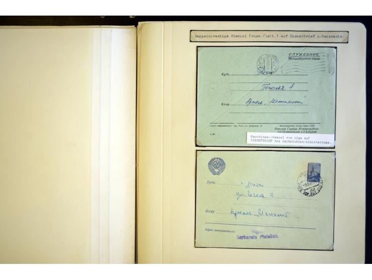 1919/40, ungebrauchte/postfrische und gestempelte Partie mit Briefen, dabei Briefe der lettischen SSR, provisorische Stempel,
