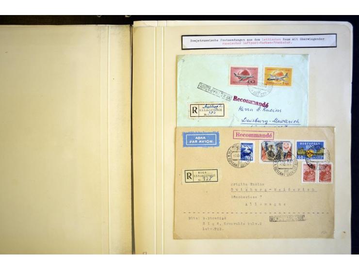 1919/40, ungebrauchte/postfrische und gestempelte Partie mit Briefen, dabei Briefe der lettischen SSR, provisorische Stempel,