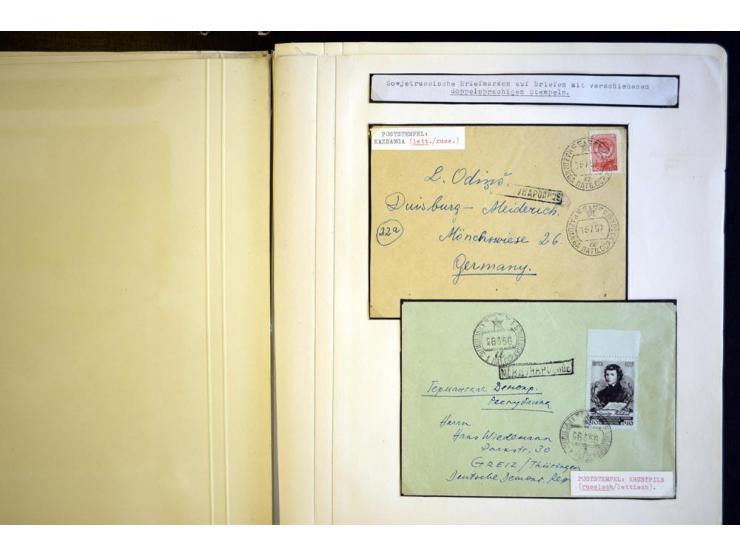 1919/40, ungebrauchte/postfrische und gestempelte Partie mit Briefen, dabei Briefe der lettischen SSR, provisorische Stempel,