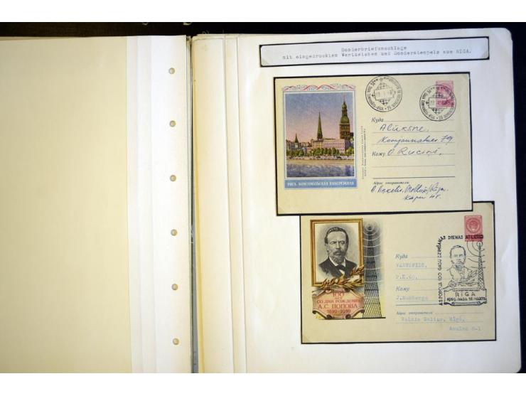 1919/40, ungebrauchte/postfrische und gestempelte Partie mit Briefen, dabei Briefe der lettischen SSR, provisorische Stempel,