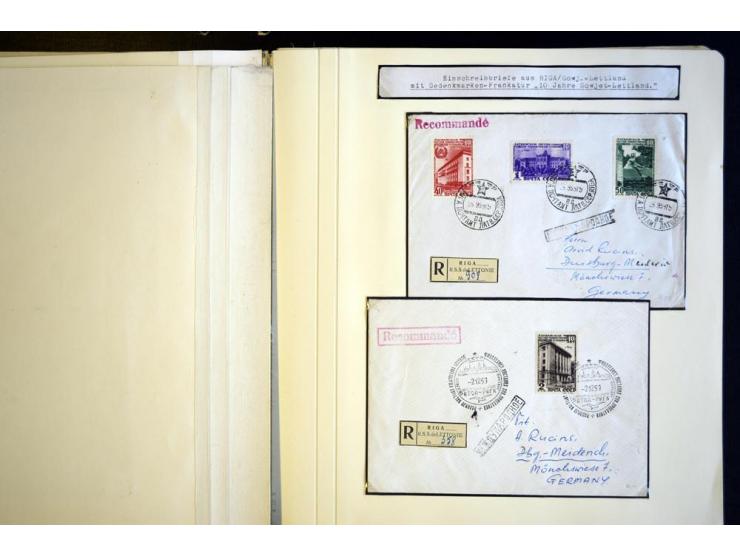 1919/40, ungebrauchte/postfrische und gestempelte Partie mit Briefen, dabei Briefe der lettischen SSR, provisorische Stempel,