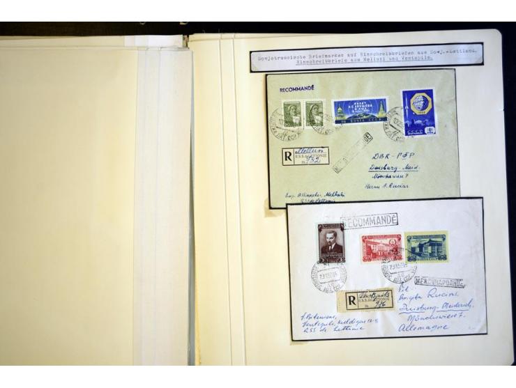 1919/40, ungebrauchte/postfrische und gestempelte Partie mit Briefen, dabei Briefe der lettischen SSR, provisorische Stempel,