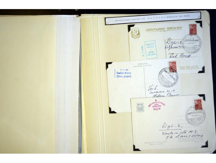 1919/40, ungebrauchte/postfrische und gestempelte Partie mit Briefen, dabei Briefe der lettischen SSR, provisorische Stempel,