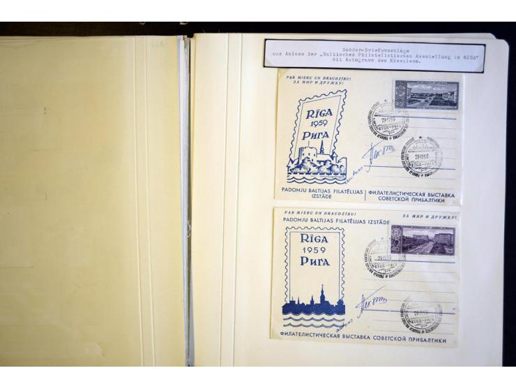 1919/40, ungebrauchte/postfrische und gestempelte Partie mit Briefen, dabei Briefe der lettischen SSR, provisorische Stempel,