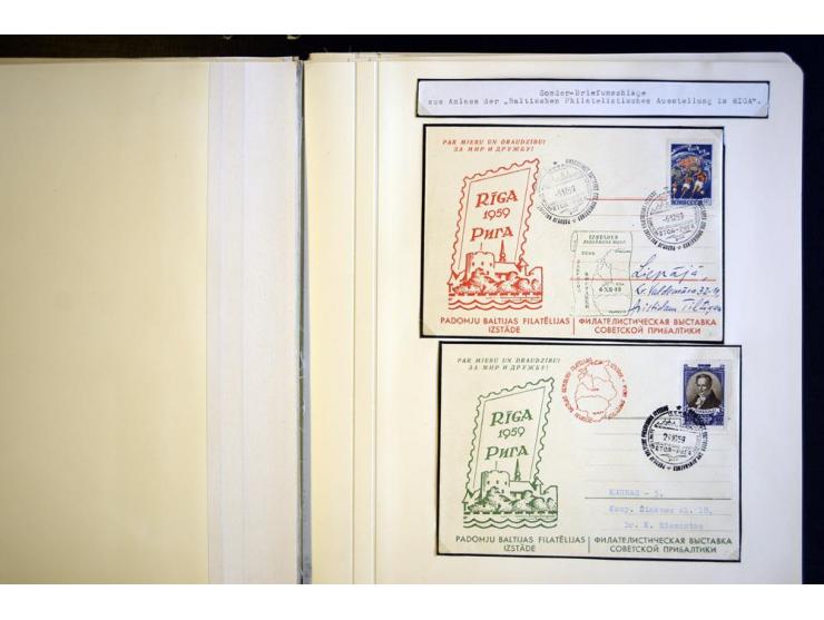 1919/40, ungebrauchte/postfrische und gestempelte Partie mit Briefen, dabei Briefe der lettischen SSR, provisorische Stempel,