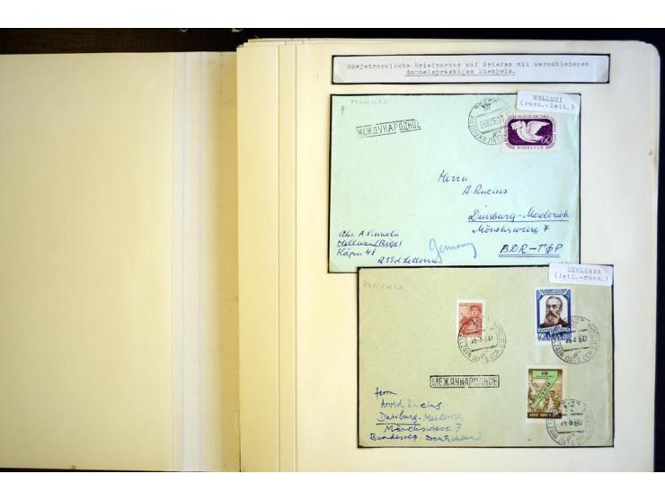 1919/40, ungebrauchte/postfrische und gestempelte Partie mit Briefen, dabei Briefe der lettischen SSR, provisorische Stempel,