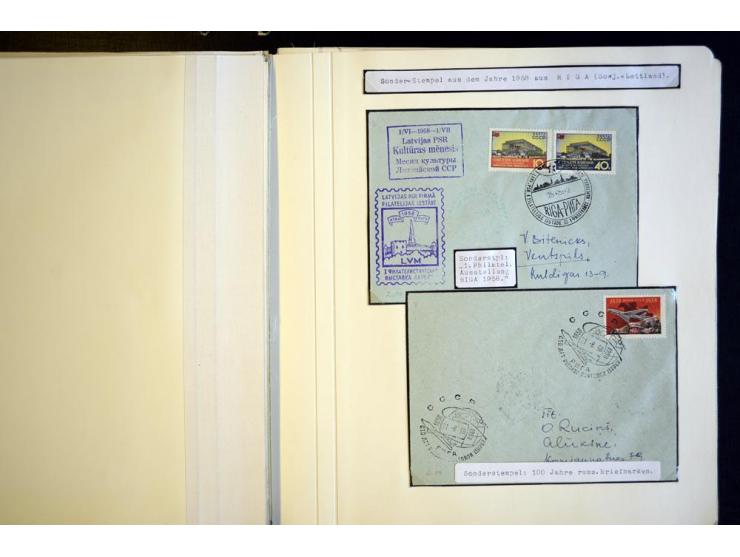 1919/40, ungebrauchte/postfrische und gestempelte Partie mit Briefen, dabei Briefe der lettischen SSR, provisorische Stempel,