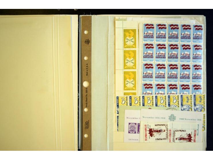 1919/40, ungebrauchte/postfrische und gestempelte Partie mit Briefen, dabei Briefe der lettischen SSR, provisorische Stempel,