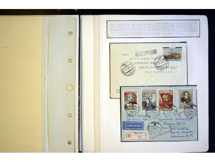 1919/40, ungebrauchte/postfrische und gestempelte Partie mit Briefen, dabei Briefe der lettischen SSR, provisorische Stempel,