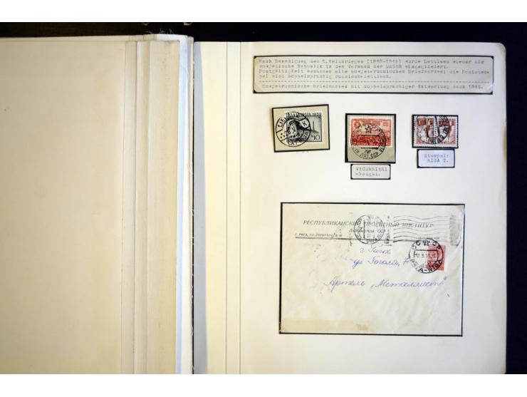 1919/40, ungebrauchte/postfrische und gestempelte Partie mit Briefen, dabei Briefe der lettischen SSR, provisorische Stempel,