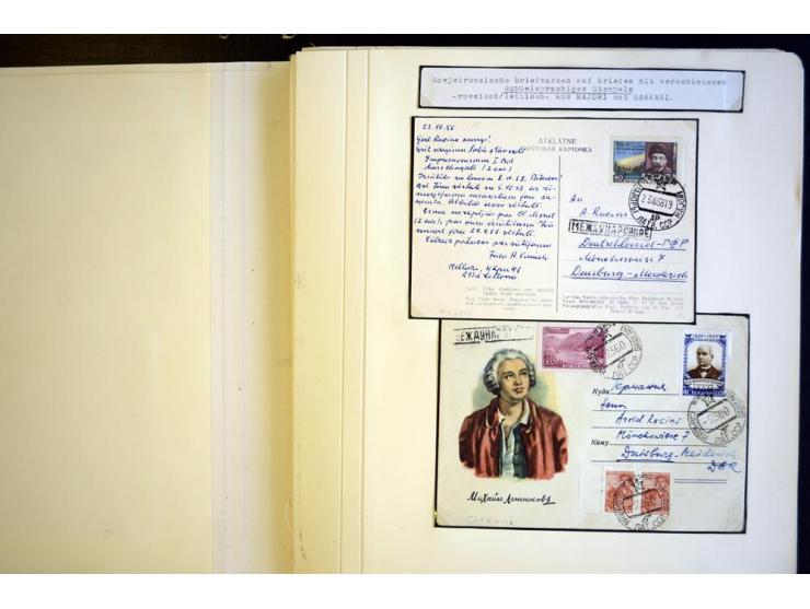 1919/40, ungebrauchte/postfrische und gestempelte Partie mit Briefen, dabei Briefe der lettischen SSR, provisorische Stempel,