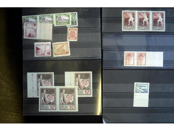 1919/40, ungebrauchte/postfrische und gestempelte Partie mit Briefen, dabei Briefe der lettischen SSR, provisorische Stempel,