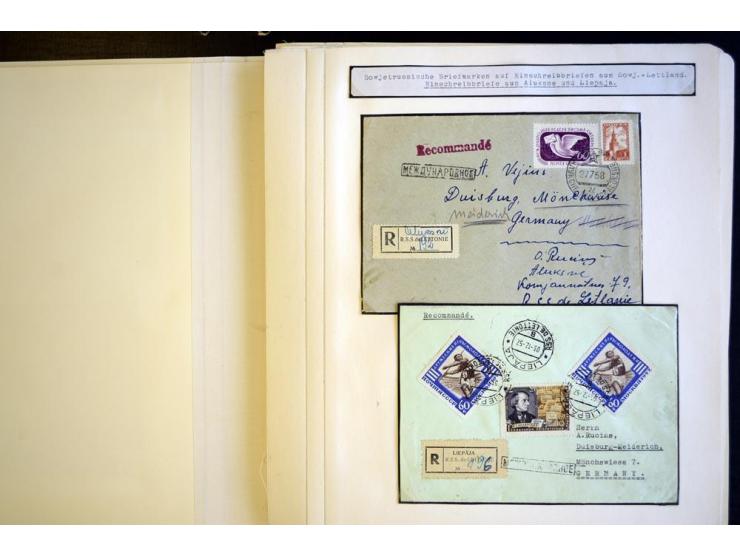 1919/40, ungebrauchte/postfrische und gestempelte Partie mit Briefen, dabei Briefe der lettischen SSR, provisorische Stempel,