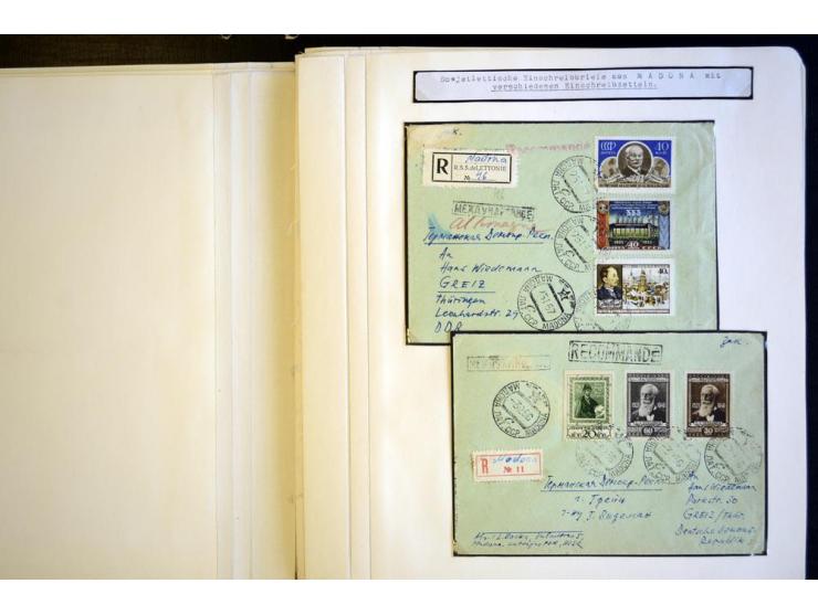 1919/40, ungebrauchte/postfrische und gestempelte Partie mit Briefen, dabei Briefe der lettischen SSR, provisorische Stempel,