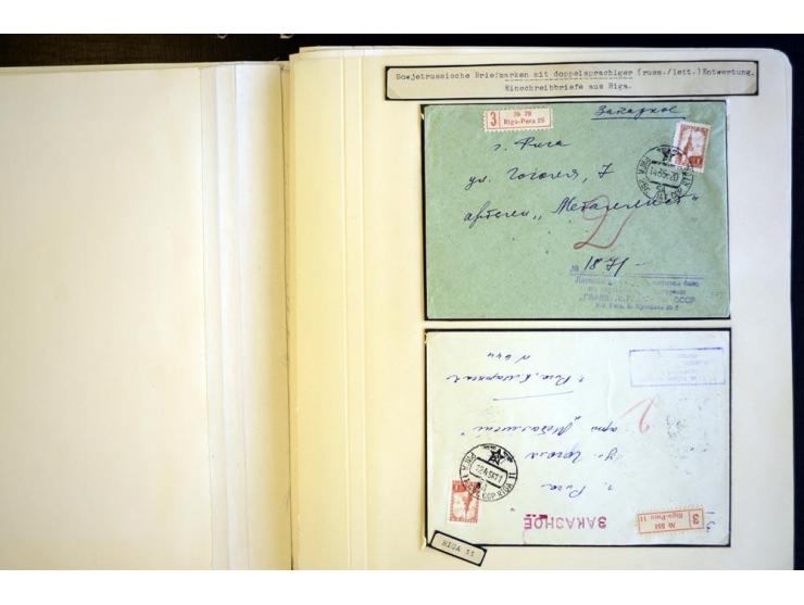 1919/40, ungebrauchte/postfrische und gestempelte Partie mit Briefen, dabei Briefe der lettischen SSR, provisorische Stempel,