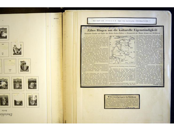 1919/40, ungebrauchte/postfrische und gestempelte Partie mit Briefen, dabei Briefe der lettischen SSR, provisorische Stempel,
