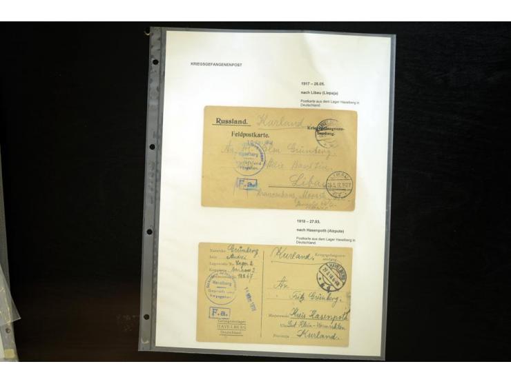 RUSSISCHE FELDPOST: 1914/17, sehr interessante Sammlung von über 50 Karten und Briefen, dabei Feldpost von russischen Einheit