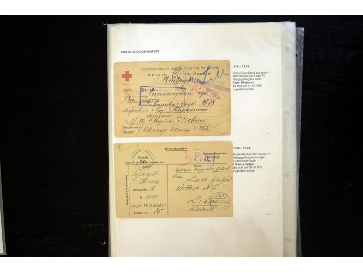 RUSSISCHE FELDPOST: 1914/17, sehr interessante Sammlung von über 50 Karten und Briefen, dabei Feldpost von russischen Einheit