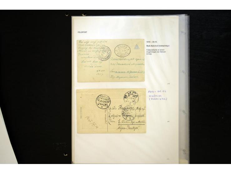 RUSSISCHE FELDPOST: 1914/17, sehr interessante Sammlung von über 50 Karten und Briefen, dabei Feldpost von russischen Einheit