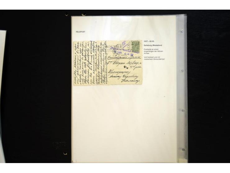 RUSSISCHE FELDPOST: 1914/17, sehr interessante Sammlung von über 50 Karten und Briefen, dabei Feldpost von russischen Einheit