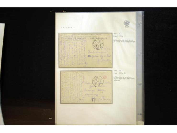 RUSSISCHE FELDPOST: 1914/17, sehr interessante Sammlung von über 50 Karten und Briefen, dabei Feldpost von russischen Einheit