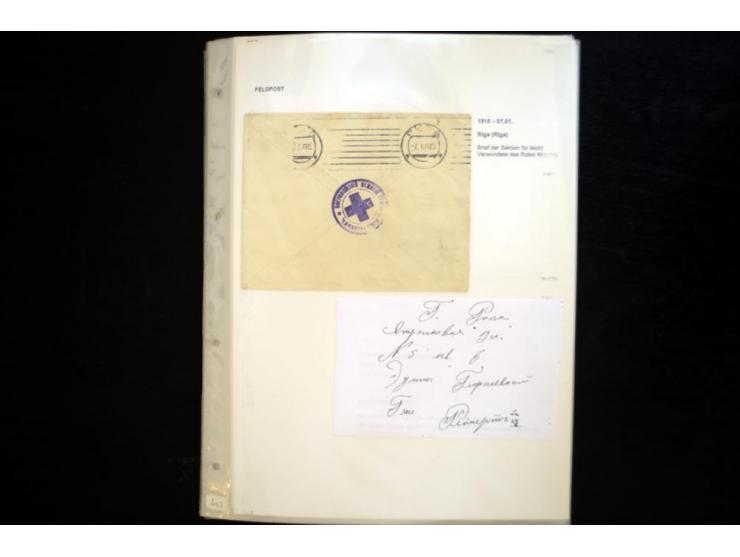RUSSISCHE FELDPOST: 1914/17, sehr interessante Sammlung von über 50 Karten und Briefen, dabei Feldpost von russischen Einheit