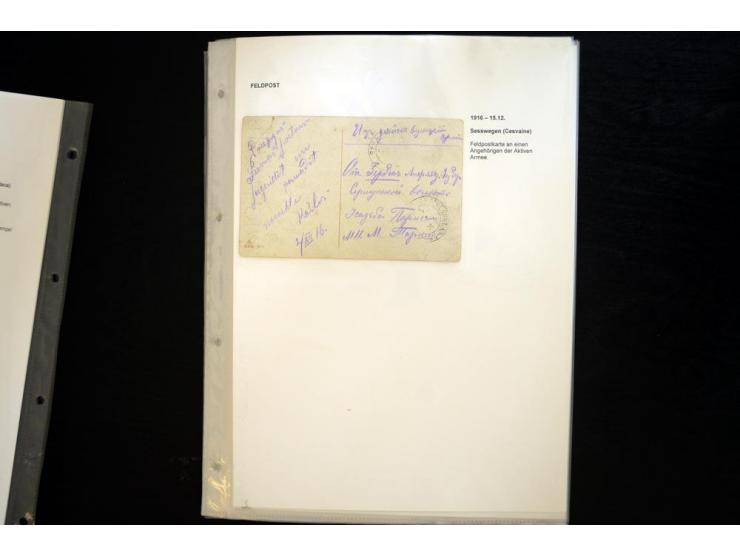 RUSSISCHE FELDPOST: 1914/17, sehr interessante Sammlung von über 50 Karten und Briefen, dabei Feldpost von russischen Einheit