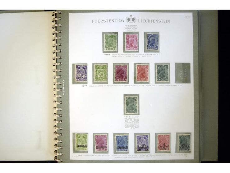 1912/62, postfrische und ungebrauchte Sammlung, bis auf Bl.1 in den Hauptnummern anscheinend kpl. Sammlung mit Dienst und Por