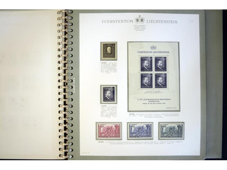 1912/62, postfrische und ungebrauchte Sammlung, bis auf Bl.1 in den Hauptnummern anscheinend kpl. Sammlung mit Dienst und Por