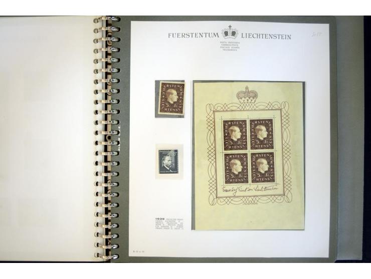 1912/62, postfrische und ungebrauchte Sammlung, bis auf Bl.1 in den Hauptnummern anscheinend kpl. Sammlung mit Dienst und Por