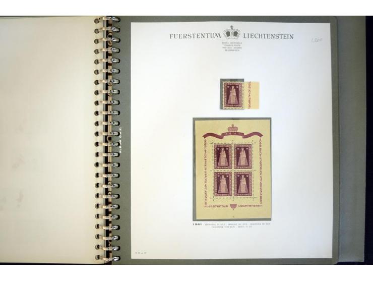 1912/62, postfrische und ungebrauchte Sammlung, bis auf Bl.1 in den Hauptnummern anscheinend kpl. Sammlung mit Dienst und Por