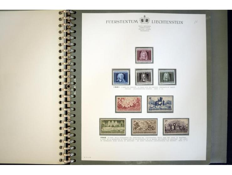 1912/62, postfrische und ungebrauchte Sammlung, bis auf Bl.1 in den Hauptnummern anscheinend kpl. Sammlung mit Dienst und Por