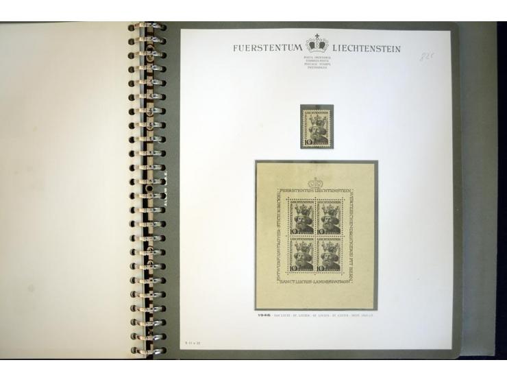 1912/62, postfrische und ungebrauchte Sammlung, bis auf Bl.1 in den Hauptnummern anscheinend kpl. Sammlung mit Dienst und Por