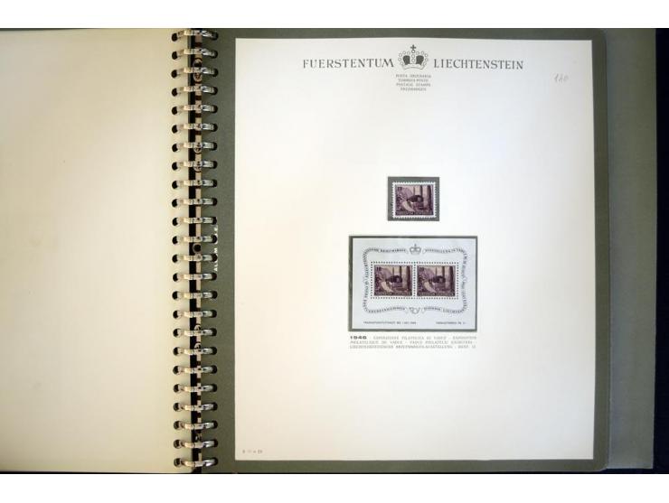 1912/62, postfrische und ungebrauchte Sammlung, bis auf Bl.1 in den Hauptnummern anscheinend kpl. Sammlung mit Dienst und Por
