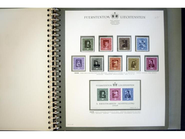 1912/62, postfrische und ungebrauchte Sammlung, bis auf Bl.1 in den Hauptnummern anscheinend kpl. Sammlung mit Dienst und Por