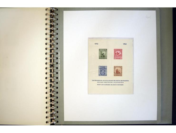 1912/62, postfrische und ungebrauchte Sammlung, bis auf Bl.1 in den Hauptnummern anscheinend kpl. Sammlung mit Dienst und Por