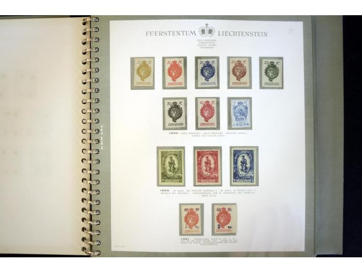 1912/62, postfrische und ungebrauchte Sammlung, bis auf Bl.1 in den Hauptnummern anscheinend kpl. Sammlung mit Dienst und Por
