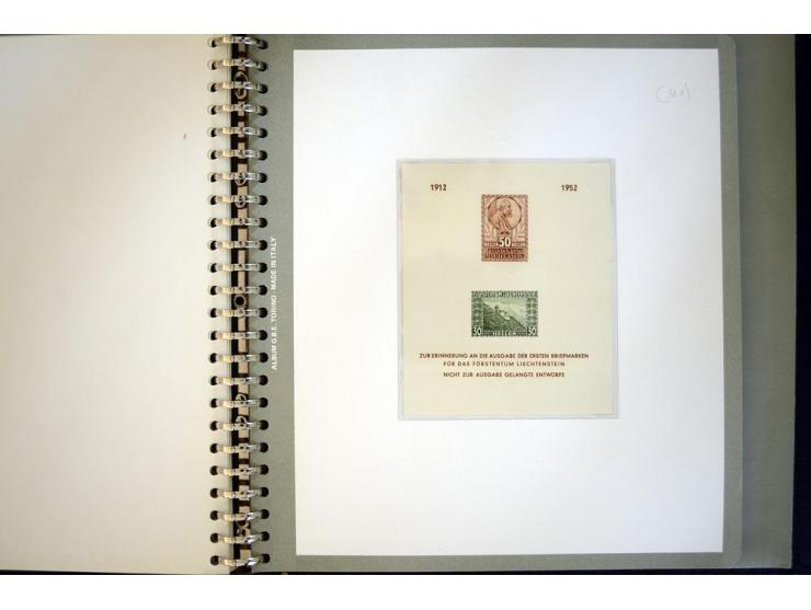 1912/62, postfrische und ungebrauchte Sammlung, bis auf Bl.1 in den Hauptnummern anscheinend kpl. Sammlung mit Dienst und Por