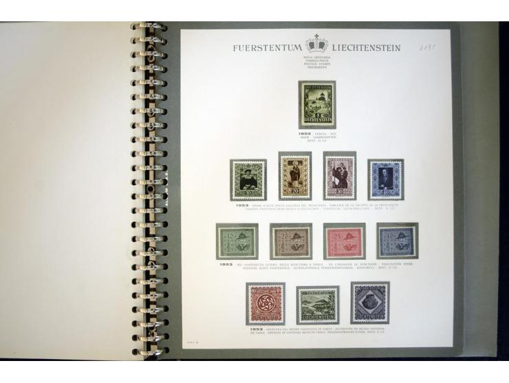 1912/62, postfrische und ungebrauchte Sammlung, bis auf Bl.1 in den Hauptnummern anscheinend kpl. Sammlung mit Dienst und Por