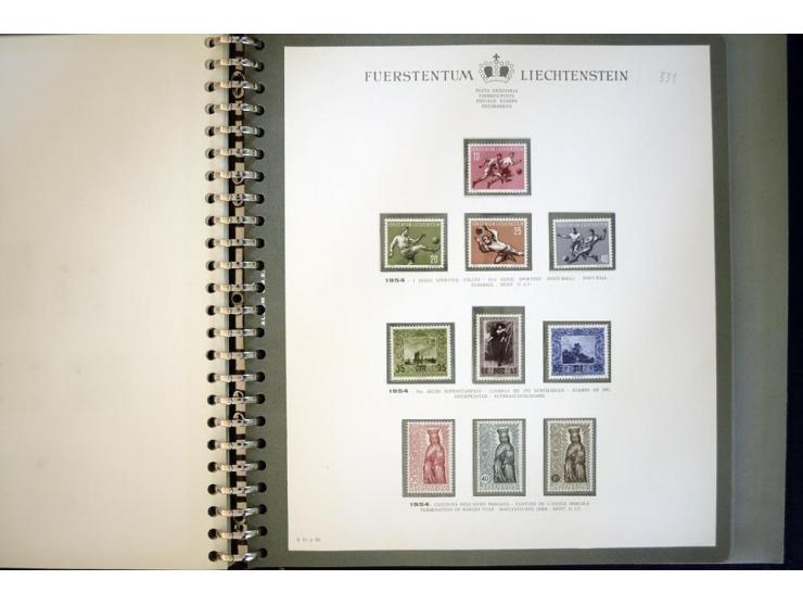 1912/62, postfrische und ungebrauchte Sammlung, bis auf Bl.1 in den Hauptnummern anscheinend kpl. Sammlung mit Dienst und Por