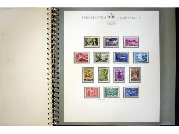 1912/62, postfrische und ungebrauchte Sammlung, bis auf Bl.1 in den Hauptnummern anscheinend kpl. Sammlung mit Dienst und Por