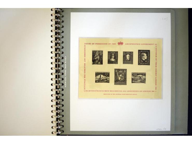 1912/62, postfrische und ungebrauchte Sammlung, bis auf Bl.1 in den Hauptnummern anscheinend kpl. Sammlung mit Dienst und Por