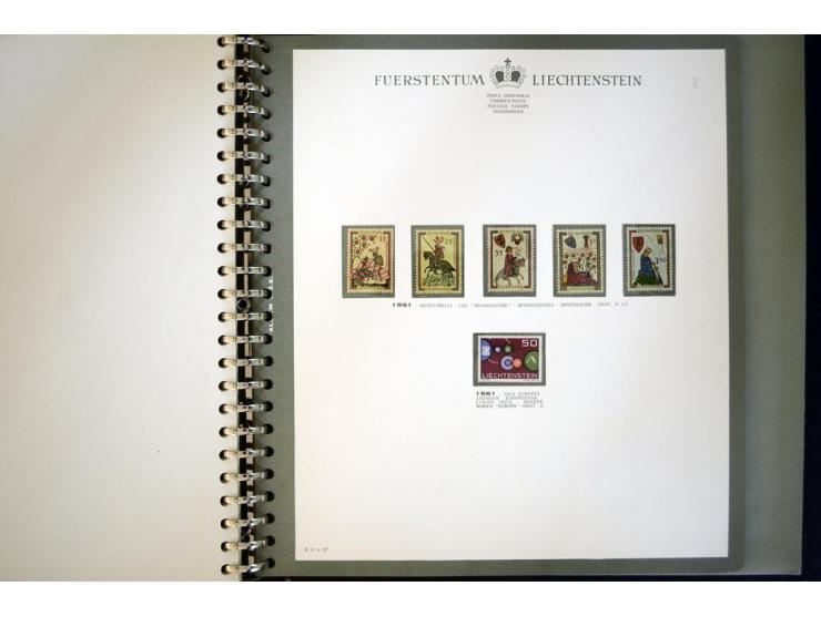 1912/62, postfrische und ungebrauchte Sammlung, bis auf Bl.1 in den Hauptnummern anscheinend kpl. Sammlung mit Dienst und Por