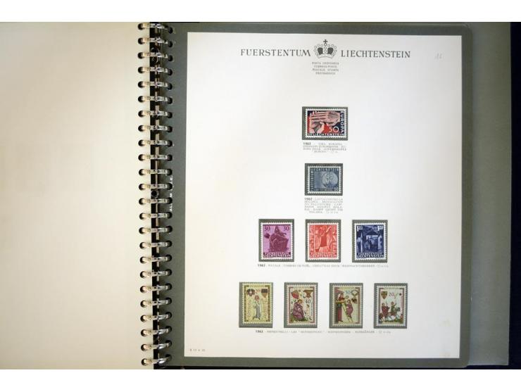 1912/62, postfrische und ungebrauchte Sammlung, bis auf Bl.1 in den Hauptnummern anscheinend kpl. Sammlung mit Dienst und Por