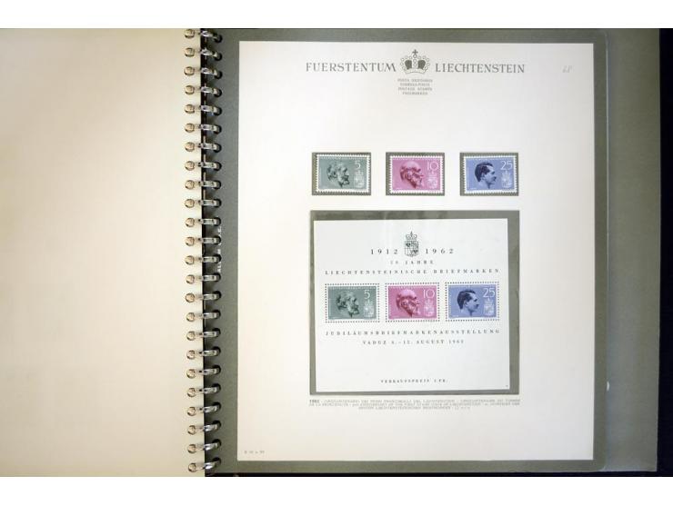 1912/62, postfrische und ungebrauchte Sammlung, bis auf Bl.1 in den Hauptnummern anscheinend kpl. Sammlung mit Dienst und Por