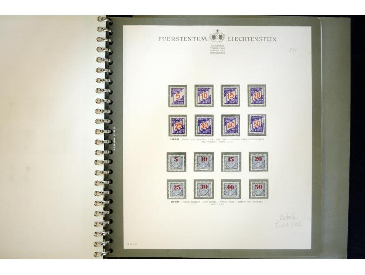 1912/62, postfrische und ungebrauchte Sammlung, bis auf Bl.1 in den Hauptnummern anscheinend kpl. Sammlung mit Dienst und Por