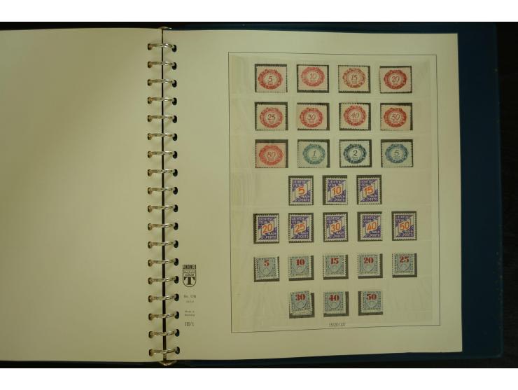 1912/82, postfrische und ungebrauchte Sammlung, in weiten Teilen kpl. mit Bl.1, Dienst und Porto