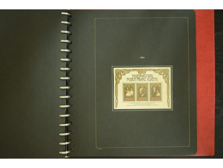 1912/82, postfrische und ungebrauchte Sammlung, in weiten Teilen kpl. mit Bl.1, Dienst und Porto