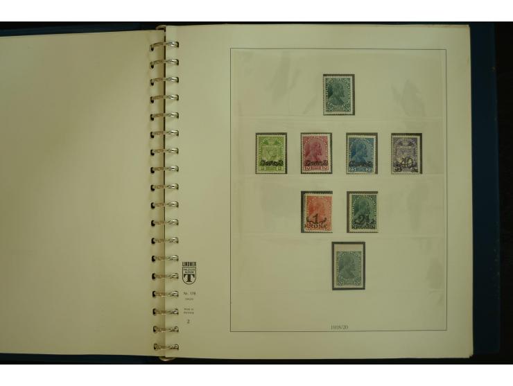 1912/82, postfrische und ungebrauchte Sammlung, in weiten Teilen kpl. mit Bl.1, Dienst und Porto